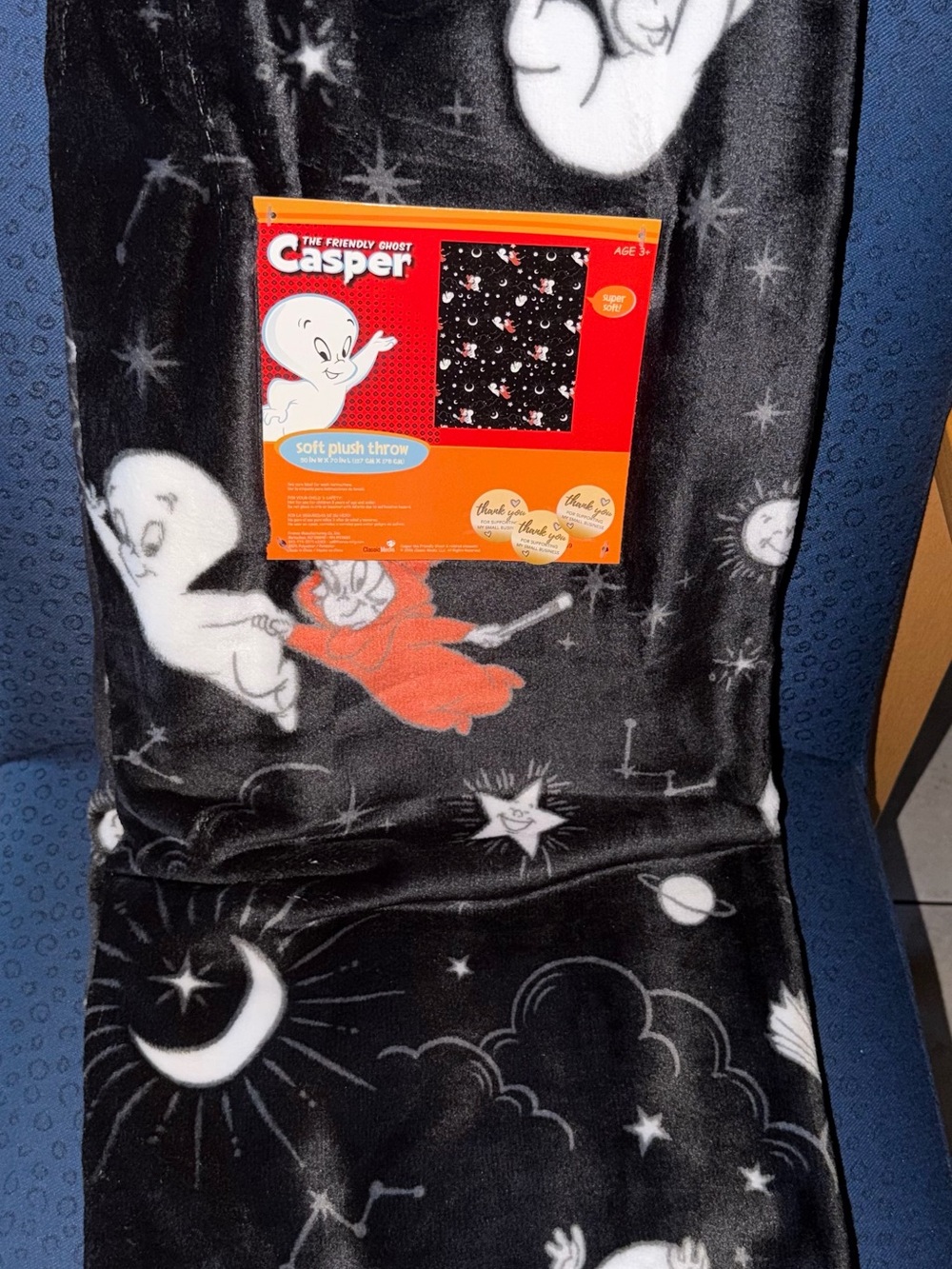 Casper Throw blanket - Soft Night Sky Design